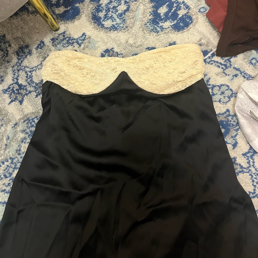 Princess Polly black strapless mini dress